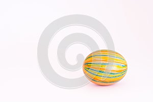 Colorful Easter egg, white background