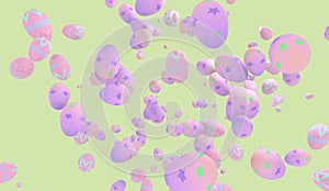 Beaautiful colorful easter eggs background