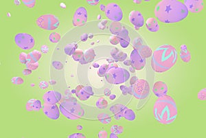 Beaautiful colorful easter eggs background