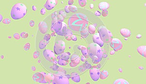 Beaautiful colorful easter eggs background