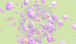 Beaautiful colorful easter eggs background