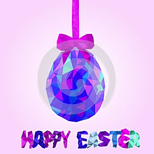 Colorful easter egg greeting card