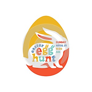 Colorful easter egg hunt lettering