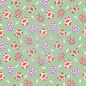 Colorful Easter egg seamless pattern