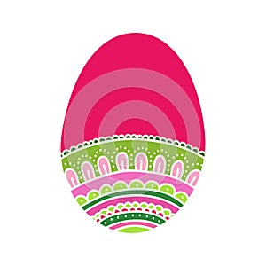 Colorful easter egg, vector illustration