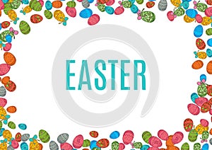 Colorful easter egg on white background. Vector illustration