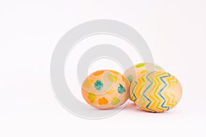 Colorful Easter egg, white background