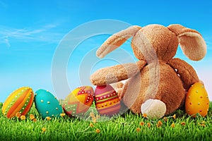 Colorful easter eggs