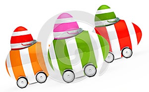 Colorful easter eggs