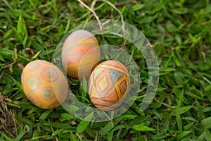 Colorful easter eggs.