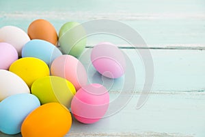 Colorful Easter eggs background.