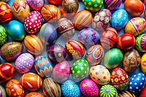 Colorful Easter eggs background