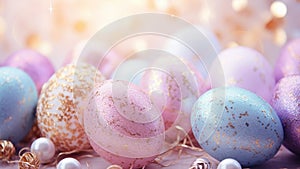 Colorful Easter eggs background