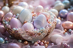 Colorful Easter eggs background