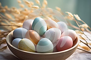 Colorful Easter eggs background
