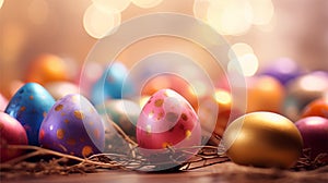 Colorful Easter eggs background
