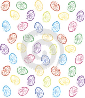 Colorful Easter eggs background. Watercolor