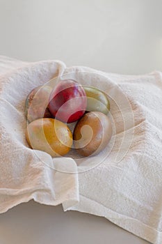 Colorful Easter eggs in bowl