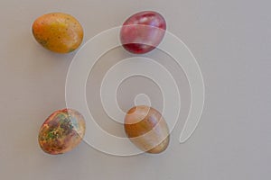 Colorful Easter eggs in bowl