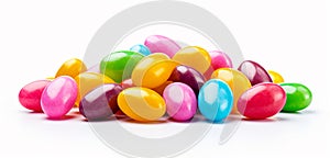 Colorful easter eggs candy isolated on white