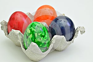 Colorful Easter eggs photo