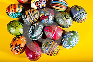 Colorful easter eggs decoration
