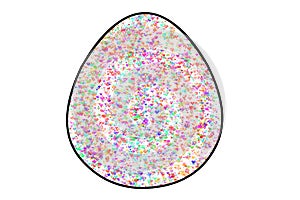 Colorful Easter eggs. A festive attribute. A vivid illustration.