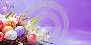 The Colorful Easter Eggs with Festive Display of Springtime Joy and Creativity.