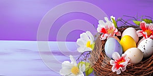 The Colorful Easter Eggs with Festive Display of Springtime Joy and Creativity.