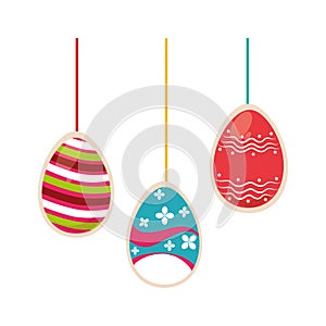 Colorful Easter eggs icon design