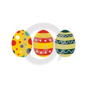 Colorful easter eggs icon