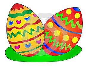 Colorful easter eggs illustration