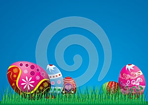 Colorful Easter eggs illustration