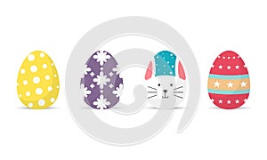 Colorful Easter Eggs isolate on white