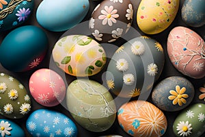 Colorful easter eggs pattern