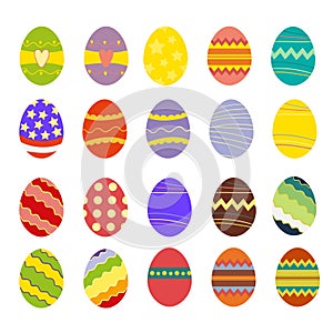 Colorful easter eggs photo