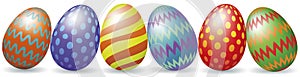 Easter eggs with shadow