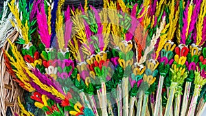 Colorful Easter palms