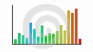 Colorful Economic progress chart.