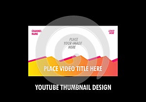 Colorful editable youtube thumbnail design