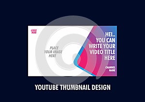 Colorful editable youtube thumbnail design