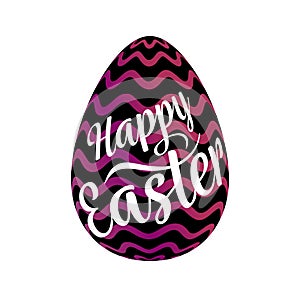 Colorful egg in beautiful style. Egg on white background. Graphic vector design. Beautiful illustration. Party event decoration.