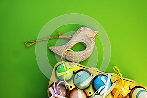 Colorful eggs in a box 3