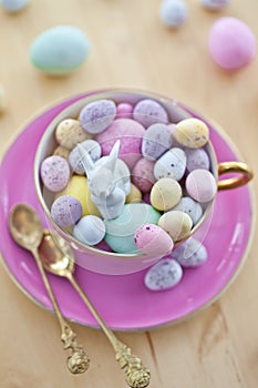 Colorful eggs for a happy easter