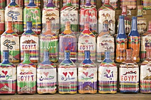 Colorful egyptian Sand Bottles - souvenirs