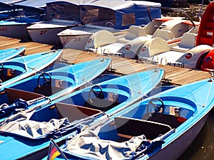 Colorful electric boats