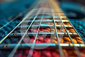 Colorful Electric Guitar Strings