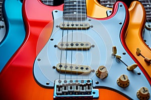 Colorful Electric Guitar Strings