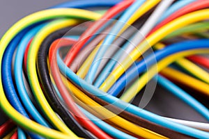 Colorful electrical cables