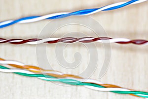 Colorful electrical cables